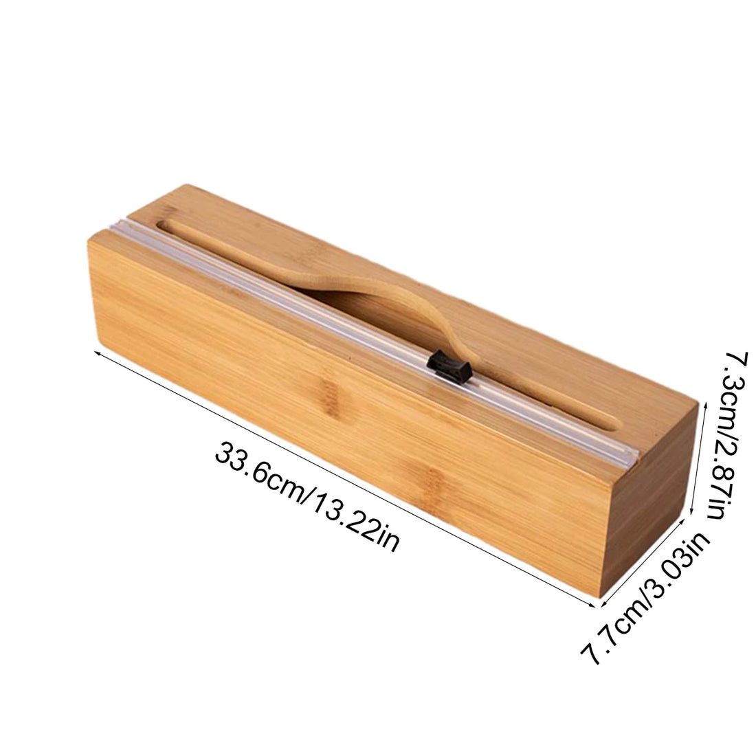 Bamboo Kitchen Wrap Dispenser with Foil & Film Cutter