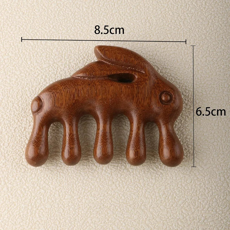 Wooden Massage Comb – Scalp & Head Oil Massager, Hair Comb Tool (AMS01)