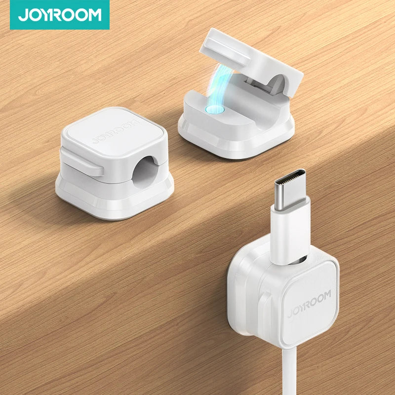 Joyroom Magnetic Cable Clips – 3/6 Pcs Adhesive Cord Organizer for Desk & Home Office