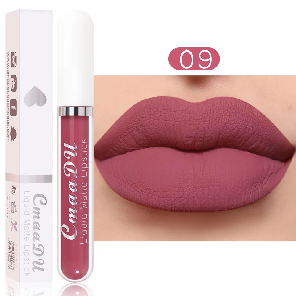 CmaaDu Matte Liquid Lipstick – Long-Lasting, Waterproof Red Lip Stain
