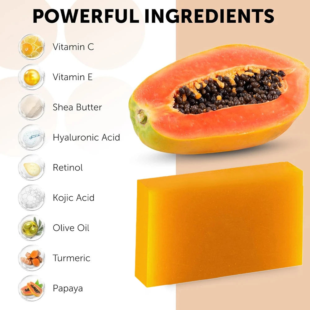 Kojic Acid Papaya Soap – Whitening & Moisturizing (100g)