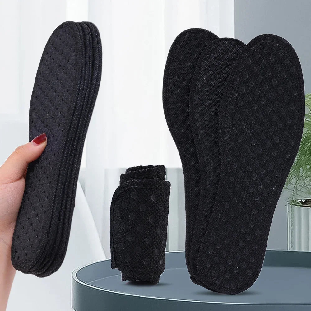 2–6pcs Bamboo Deodorant Insoles – Breathable, Sweat-Absorbing Shoe Inserts for Men & Women