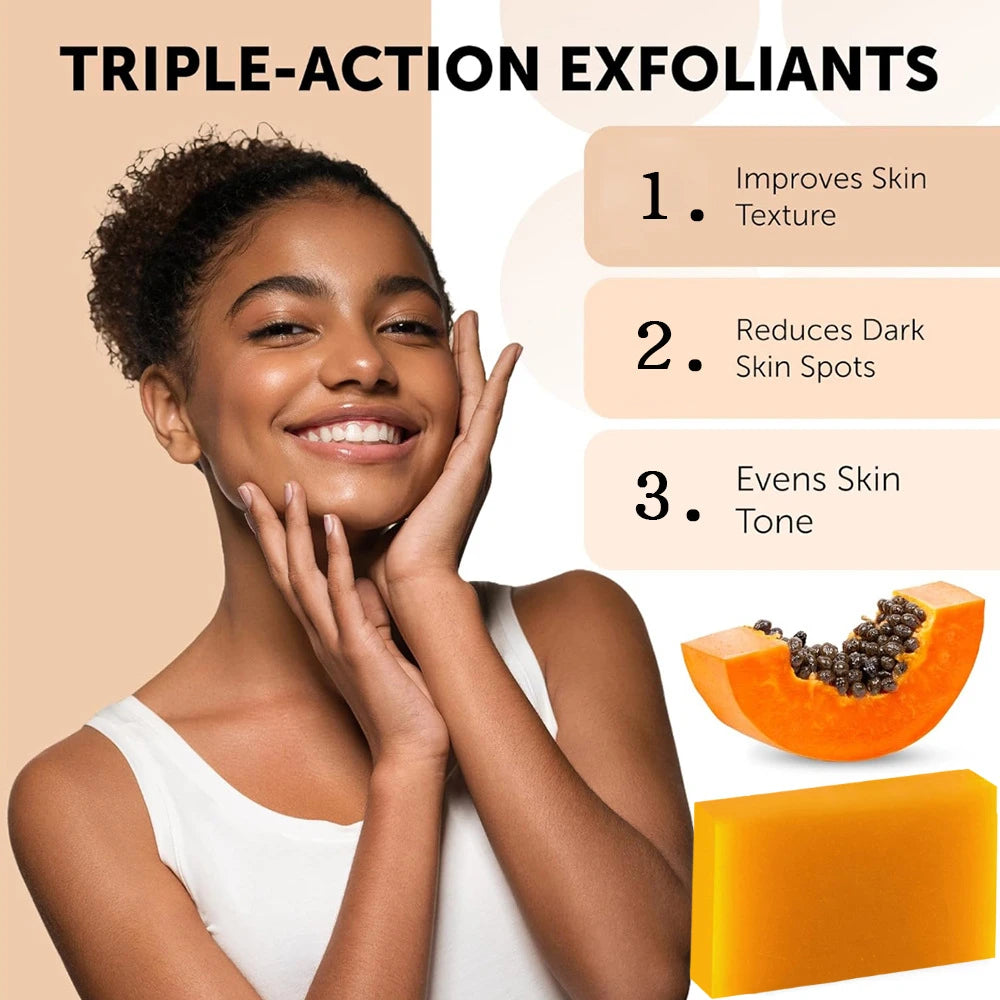 Kojic Acid Papaya Soap – Whitening & Moisturizing (100g)