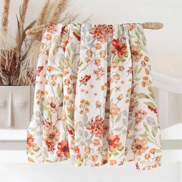 Bamboo Muslin Baby Swaddle Blanket – 120x120cm