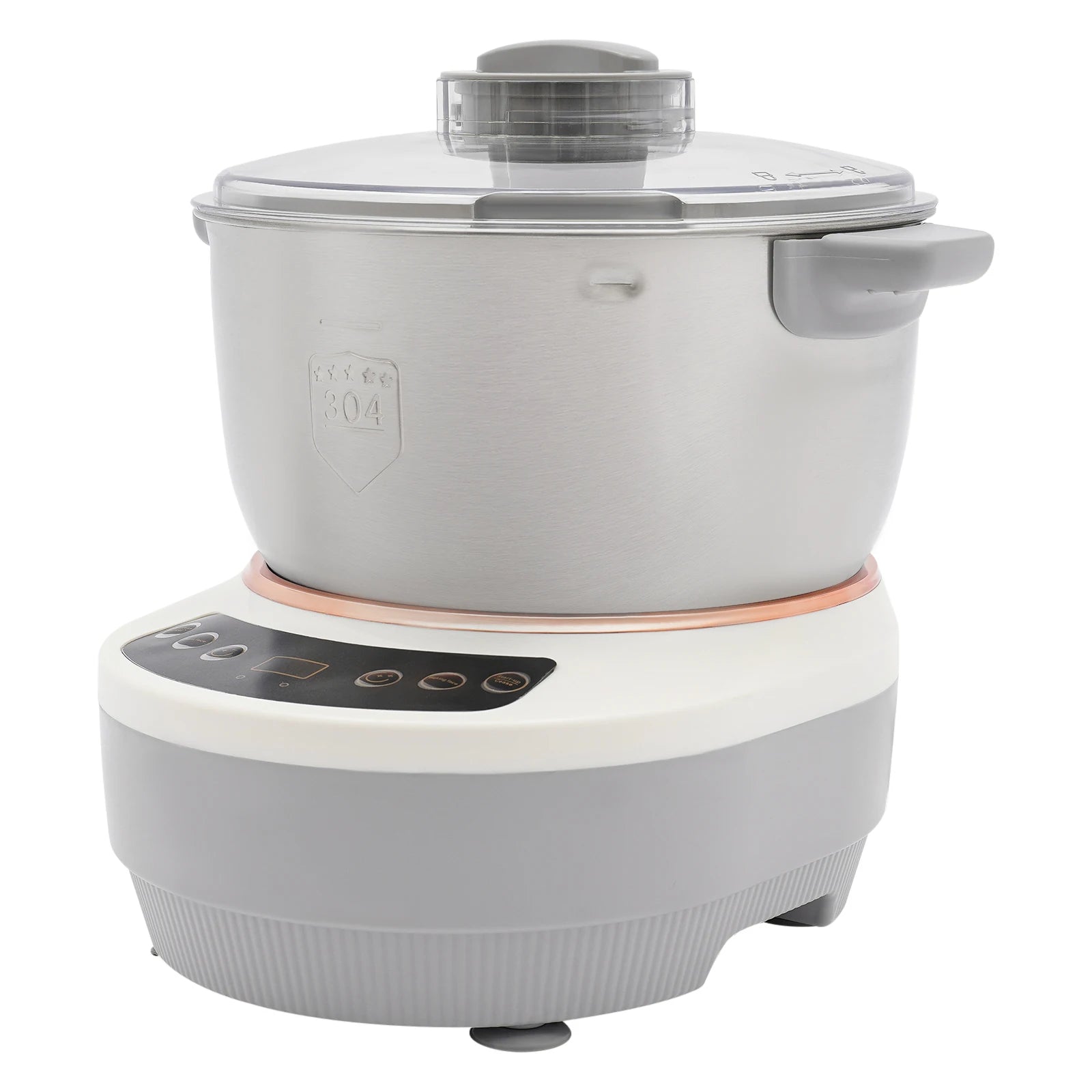 5L Electric Noodle Machine – Silver Household Noodle Making Dough Mixer with 304 Stainless Steeless Steel Silicone ABS 110V 60Hz