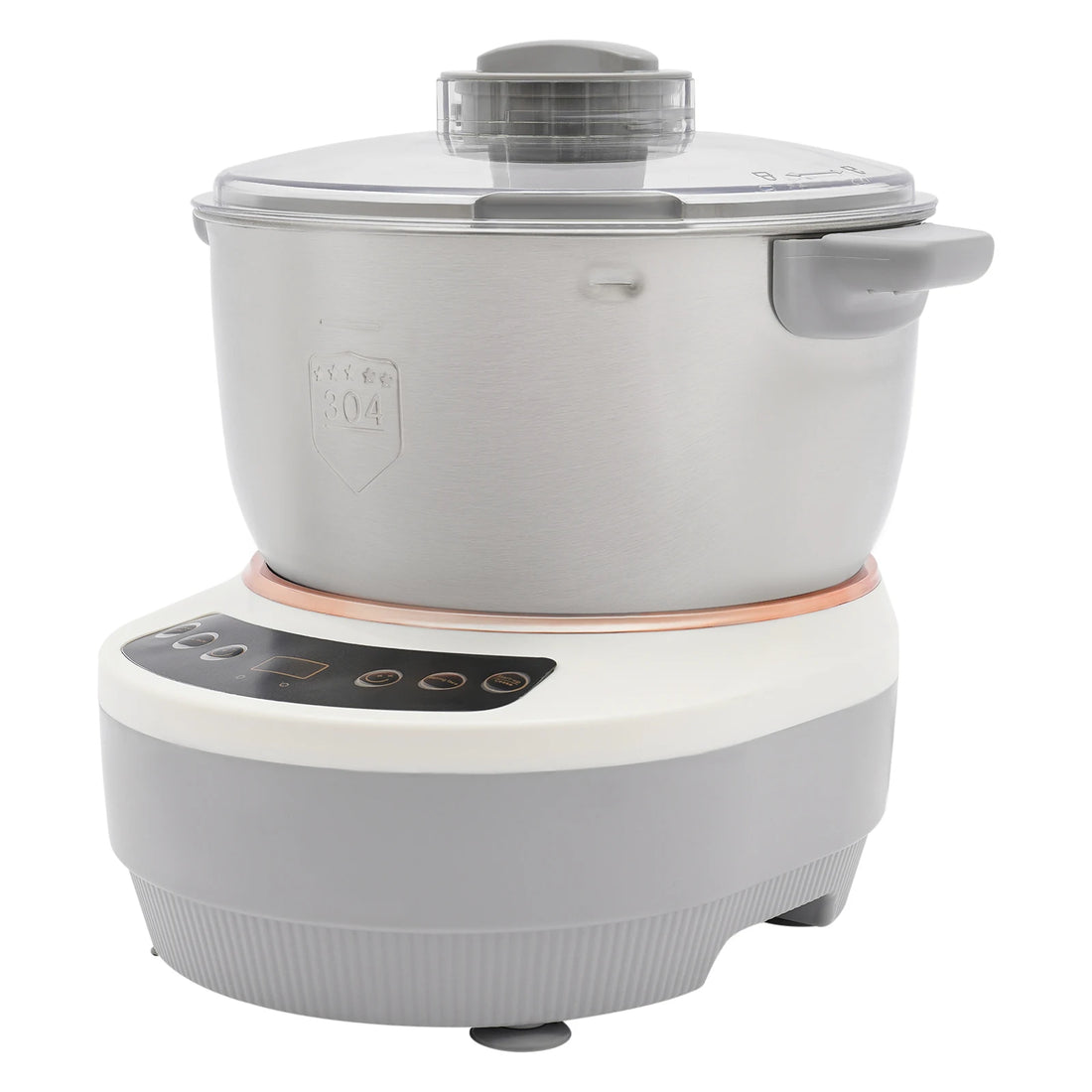 5L Electric Noodle Machine – Silver Household Noodle Making Dough Mixer with 304 Stainless Steeless Steel Silicone ABS 110V 60Hz