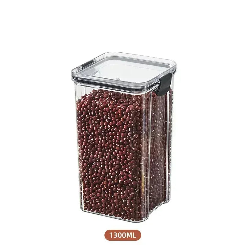 460-1800ML Set Kitchen Stackable Sealed Jars – Plastic Food Storage Box, Multigrain Tank Bottle, Dried Fruit & Tea Storage Containers