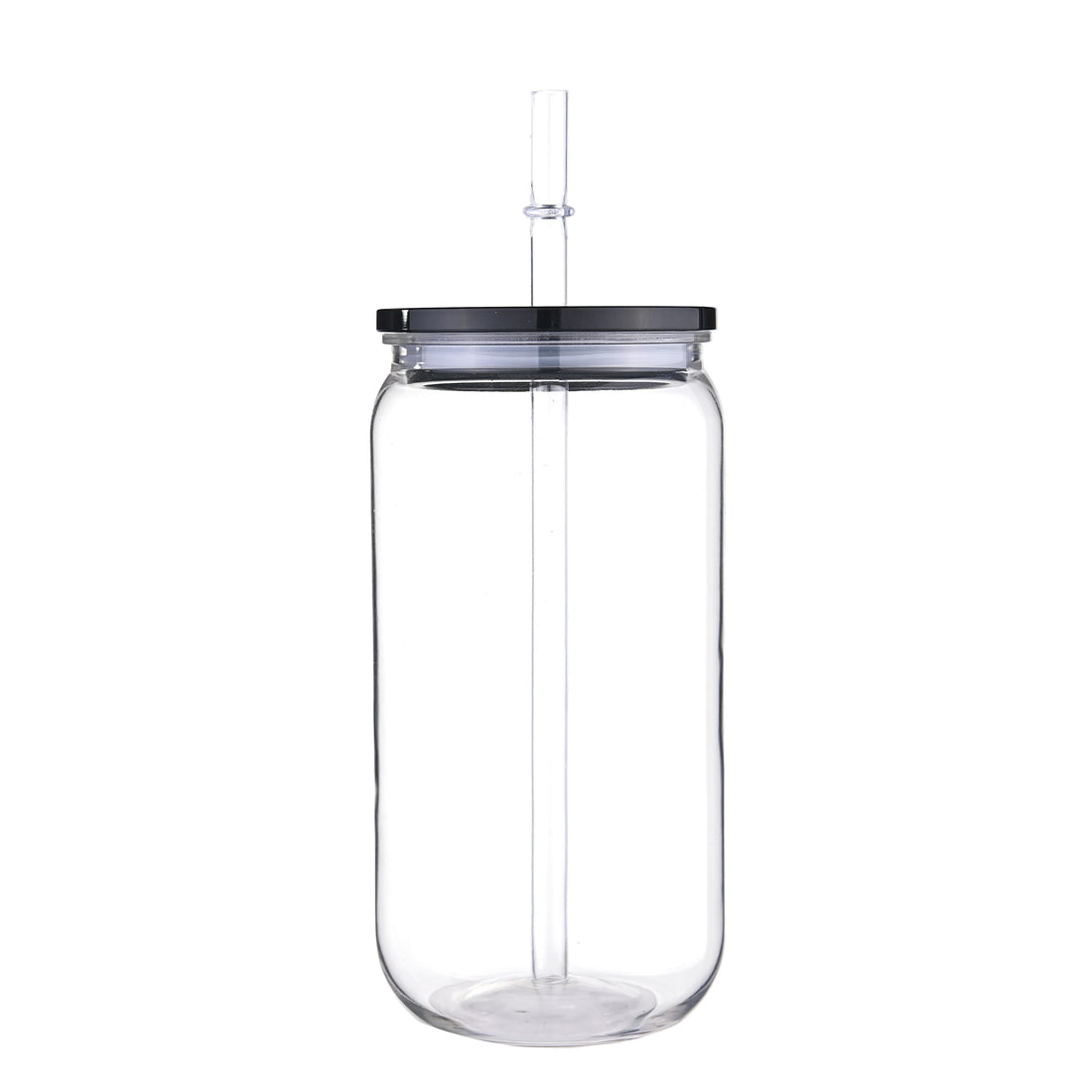 16oz PET Plastic Cup with Colored Lid & Straw