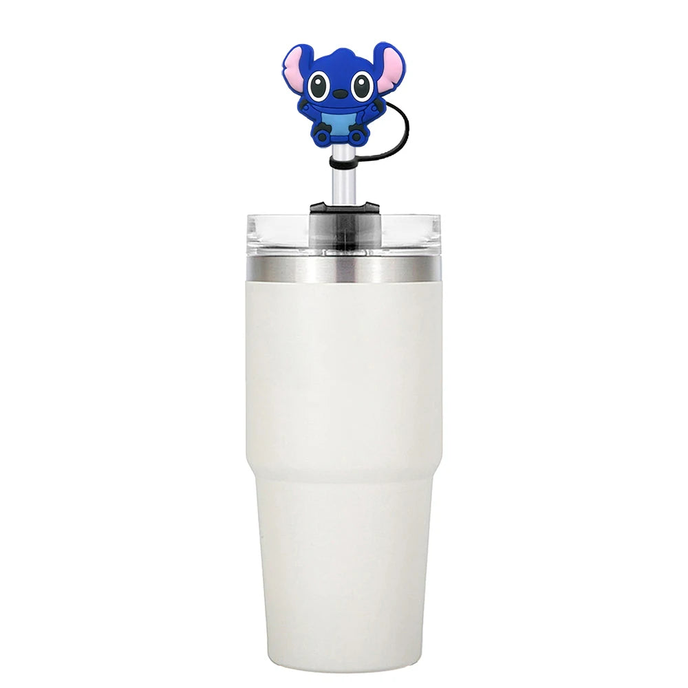 Disney Cartoon Straw Cap – Reusable Splash-Proof Cover