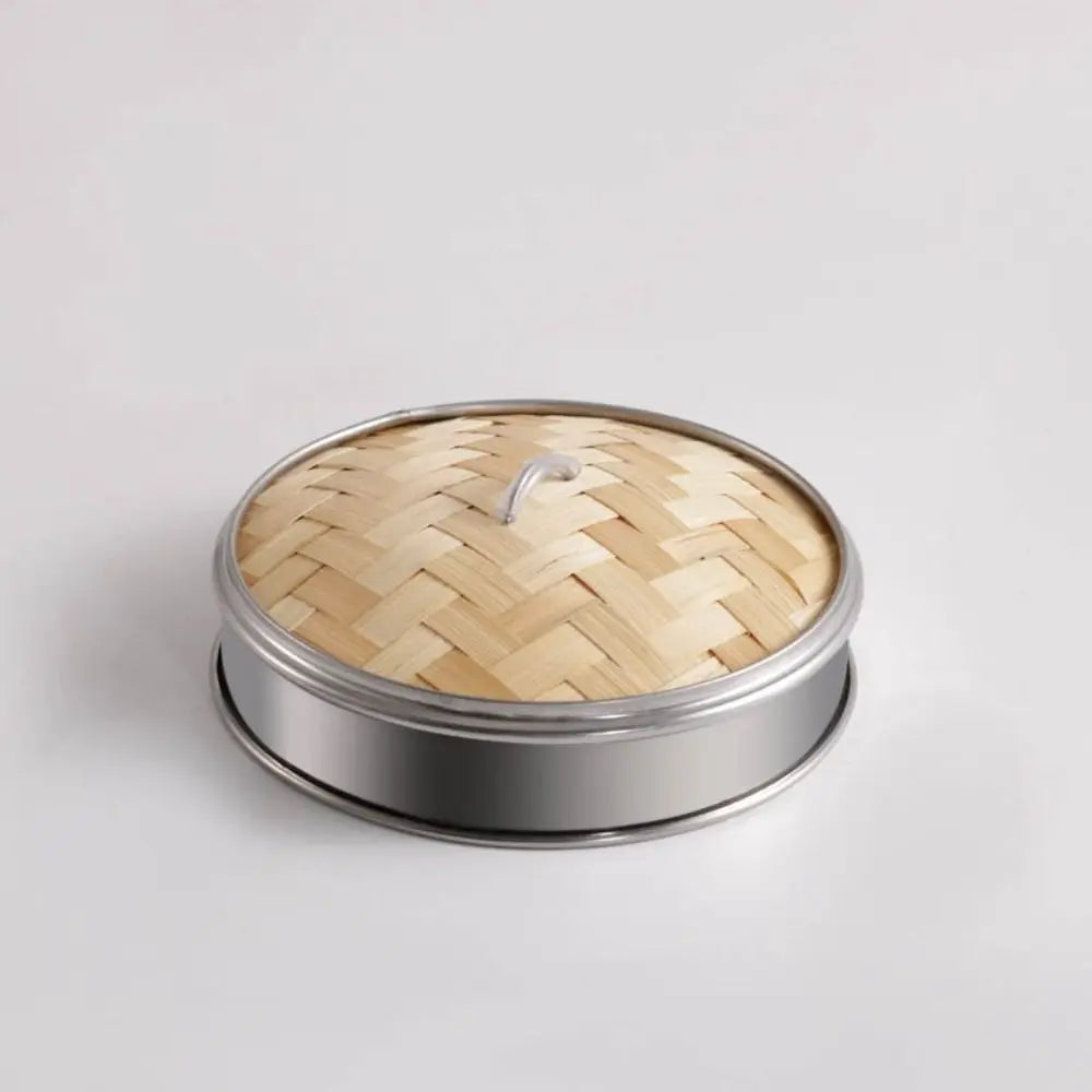 Bamboo Steamer Basket with Lid for Dumplings & Bao Buns