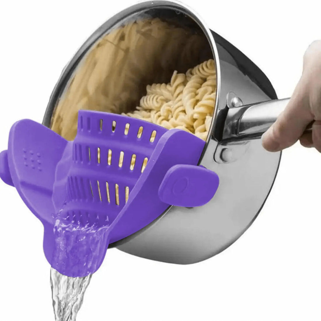 1PC Adjustable Clip-On Pot Strainer – Strainer for Pots, Pans, and Bowls, Kitchen Pot Strainer