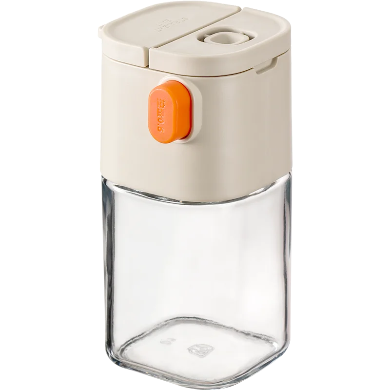 180ml Multi-Functional Quantitative Seasoning Pot – Press-Type Glass Seasoning Bottle, Salt Jar, Spice & Pepper Shakers