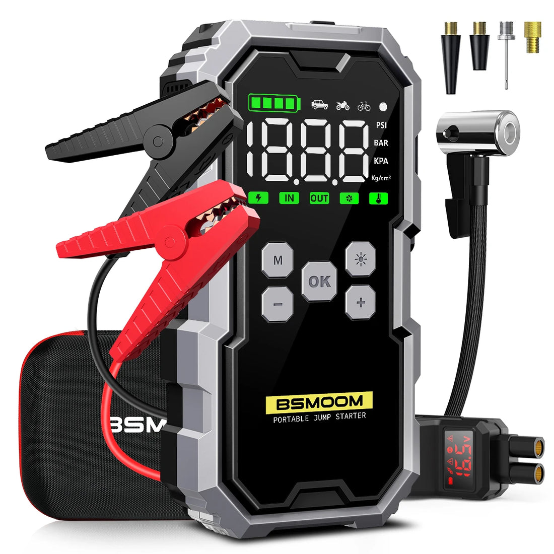 150PSI Car Jump Starter & Air Pump – 7000A Power Bank Emergency Booster
